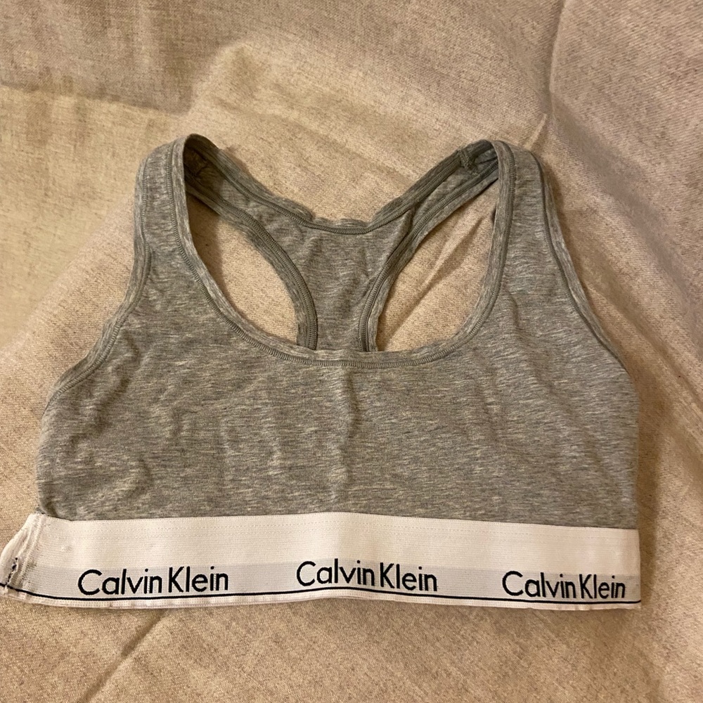 Calvin Klein Sports Bra Medium Gray